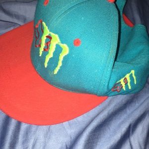 Monster and fox racing hat